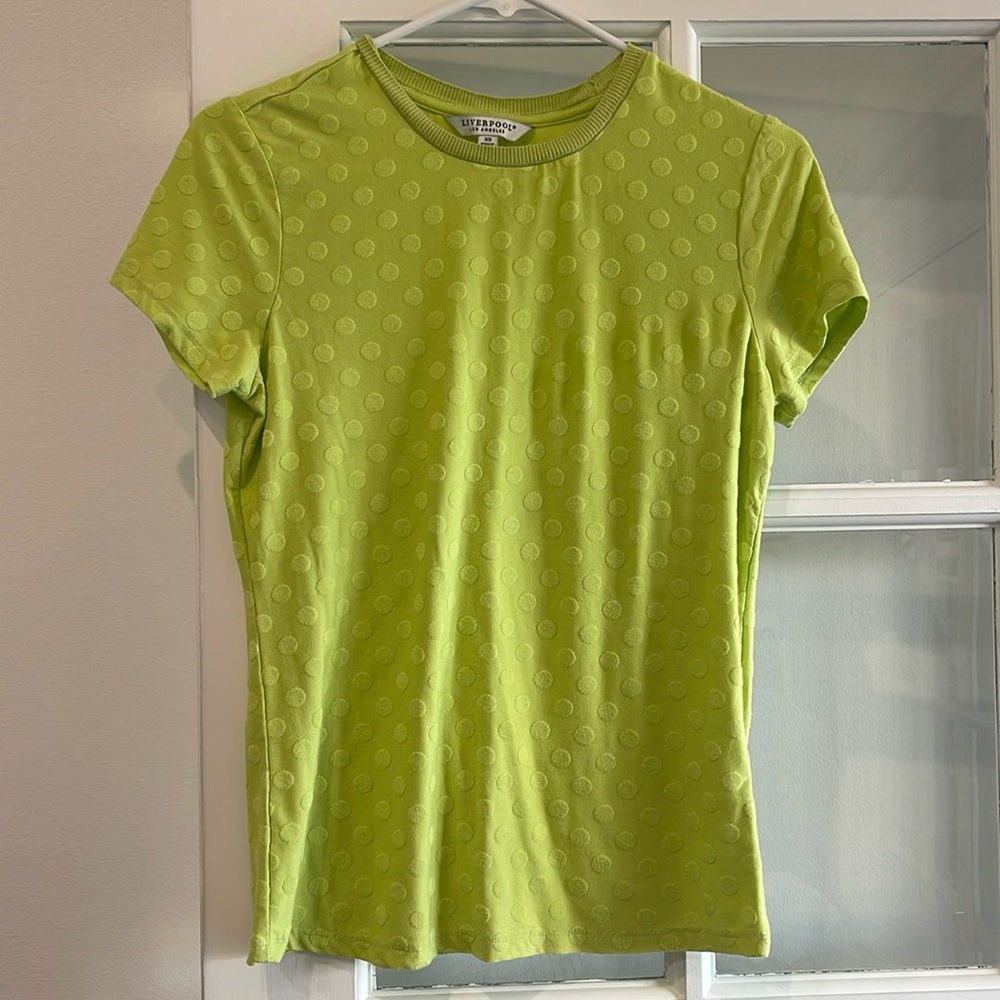 Ladies Dot Top - Green - Size XS